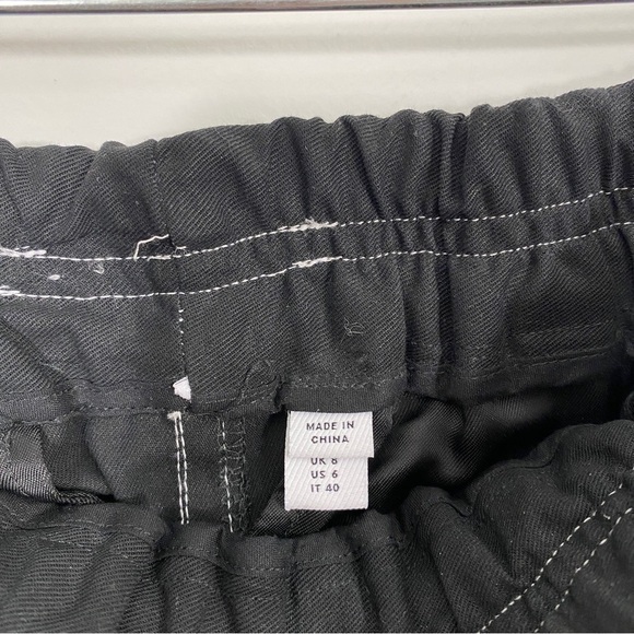 Burberry US 6 Maddie Zip Up Cargo Pants Black Contrast Stitch Zippers - Picture 8 of 16